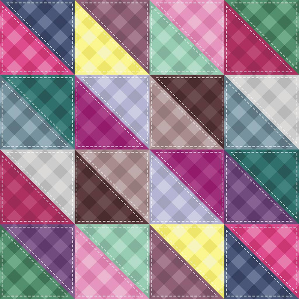 Patchwork-Hintergrund mit unterschiedlichen Mustern  - Vektor, Bild