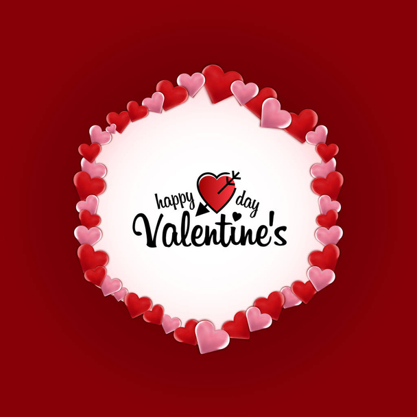 Happy Valentines Day Vector - Vetor, Imagem