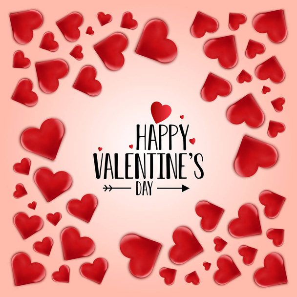 Happy Valentines Day Vector - Vetor, Imagem
