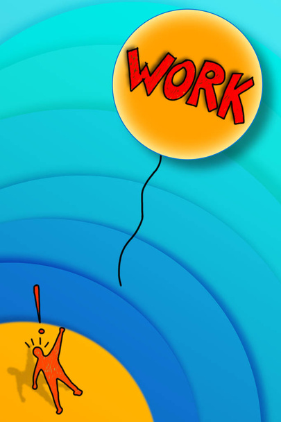 Perder un trabajo: ¡el trabajo vuela! - imagen conceptual
 - Foto, Imagen