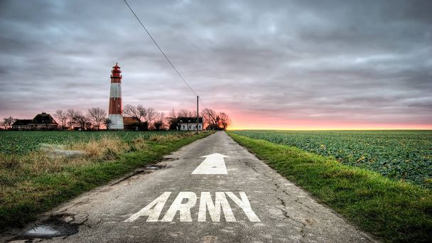 Street Sign to Army - Photo, Image