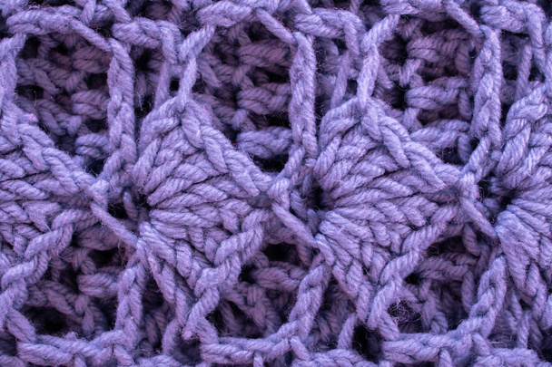 Фіолетова в'язана текстура ковдри
 - Фото, зображення