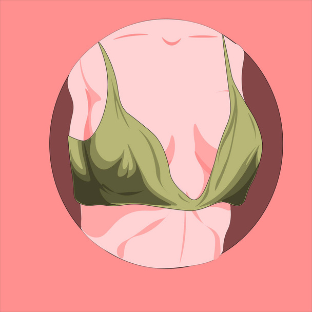 Women's breasts, beautiful body - Vector, Image