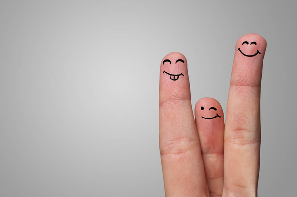 Smile fingers together - Foto, Bild