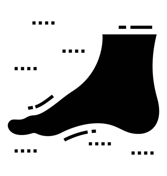 Solid vector icon of foot,  - Vector, afbeelding