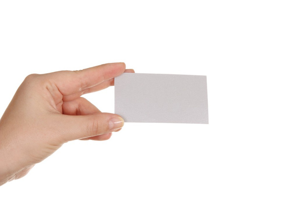 tarjeta en blanco en la mano - Foto, Imagen