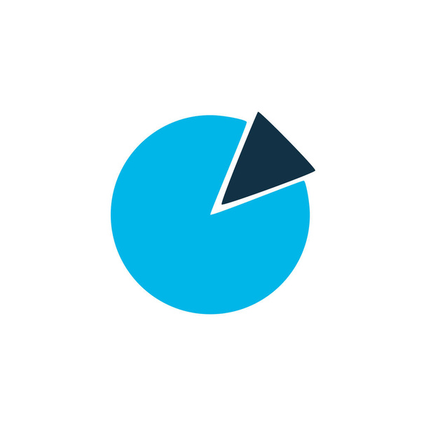 Circle graph icon colored symbol. Premium quality isolated pie chart element in trendy style. - Vector, Image