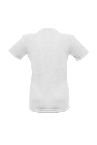 Mockup of a template of a woman's t-shirt color on a white background - Photo, Image