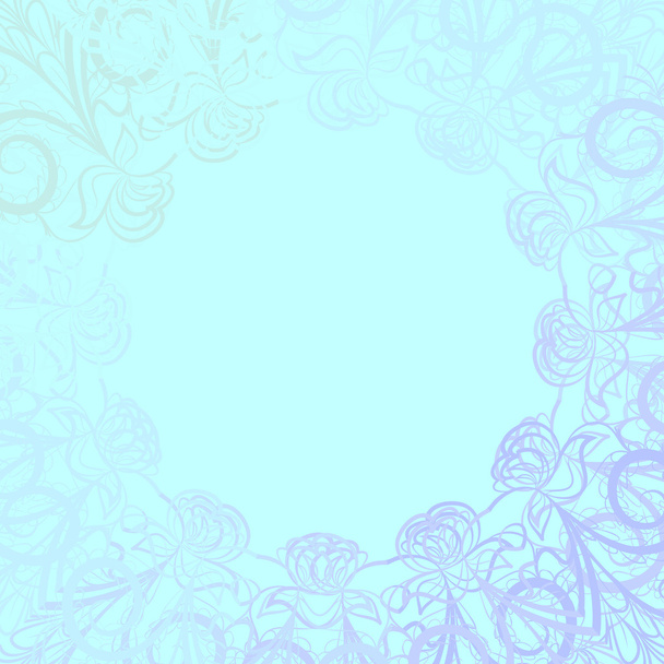 Tender frame with flowers - Vector, Image