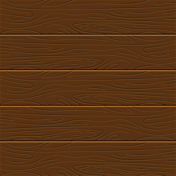 Wood texture background. Five wooden boards in flat design. Vector illustration - Vector, Image