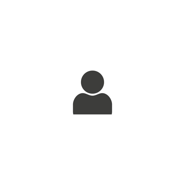 Ícone de usuário em estilo moderno plana isolada em fundo cinza. Símbolo de silhueta do usuário para o design do seu site, logotipo, aplicativo, UI. Ilustração vetorial
, - Vetor, Imagem