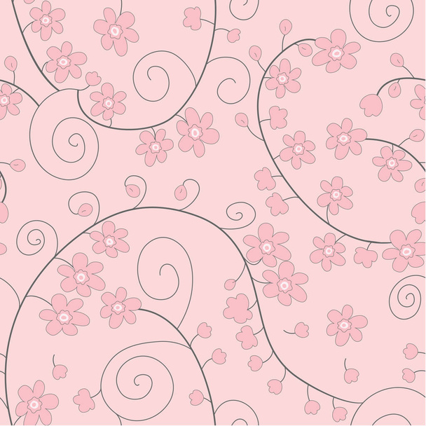 decorative seamless pink pattern - Διάνυσμα, εικόνα