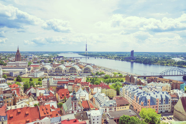 Рига, Латвія. Панорамні Риги - Фото, зображення
