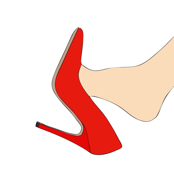 Foot and Red High heels - Photo, Image