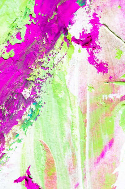 abstraktní malba růžová, bílá, zelená - Fotografie, Obrázek