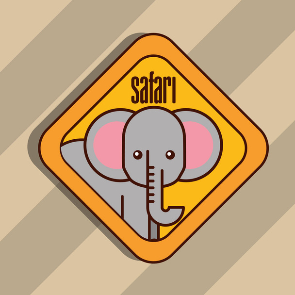 safari dieren cartoon - Vector, afbeelding