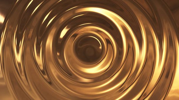 Abstract πολύχρωμο χρυσό κύκλο κυματισμός 3d απεικόνιση - Φωτογραφία, εικόνα