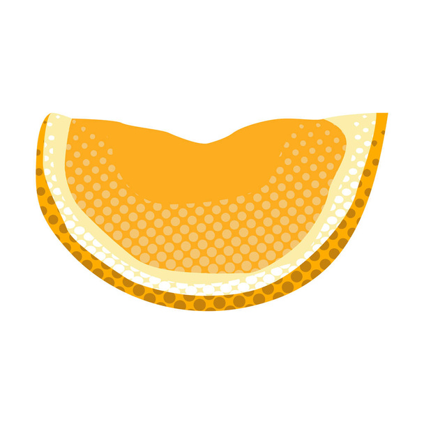 Isolated cut orange. Halftone style - Vektor, obrázek