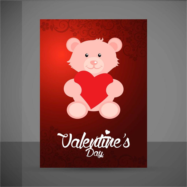 valentines day holiday greeting card - Vektör, Görsel