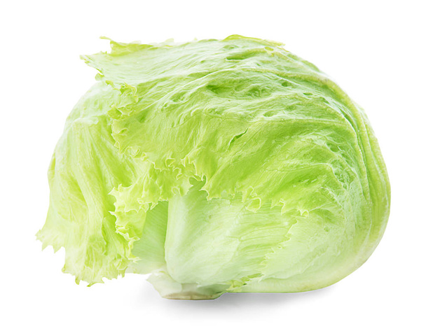Green Iceberg lettuce on White Background - Photo, image