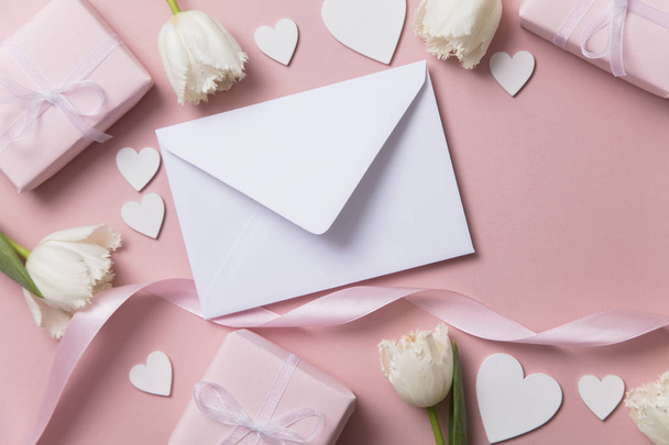 Romantic letter. Valentine's day, Mother's day background - Photo, image