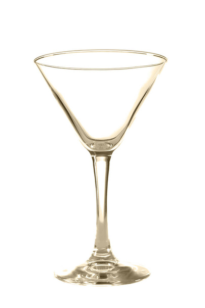 Empty martini glass on white isolated background - Photo, Image