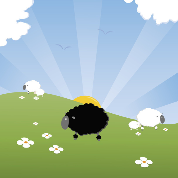 Black sheep of the family - Vector, Image