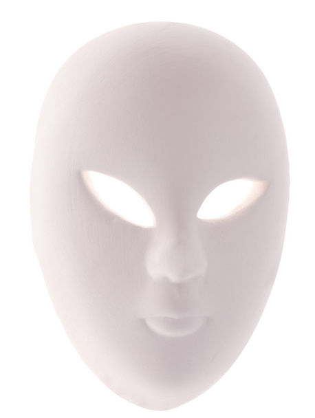 masque en plâtre léger isolé sur blanc
 - Photo, image