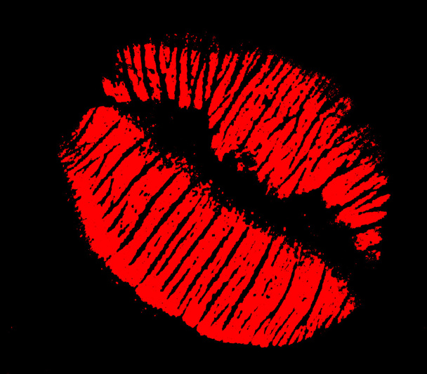 lèvres baiser sur noir
 - Photo, image