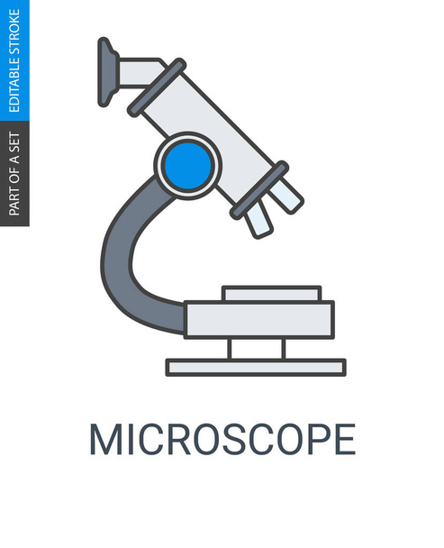 医療顕微鏡アイコン - ベクター画像