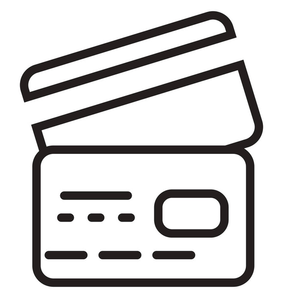 Credit Card geïsoleerde Vector icon die moeiteloos kan worden gewijzigd of bewerkt - Vector, afbeelding
