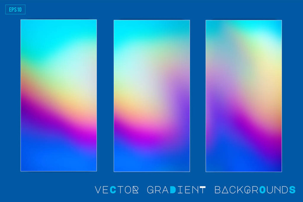 Abstract soft colourful vector gradient blurred backgrounds. Modern screen design for mobile app - Vector, Image