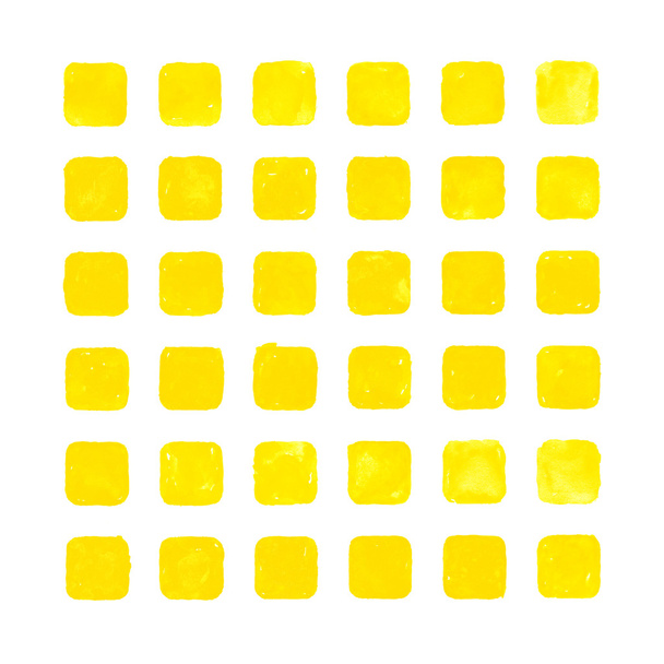sarı renk suluboya boş kare yuvarlak - Fotoğraf, Görsel