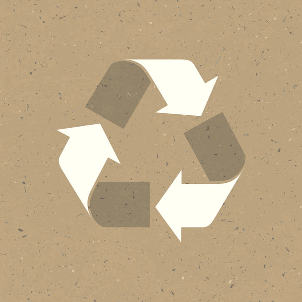 Recycled sign on reuse paper. Vector, EPS10 - Vector, Image
