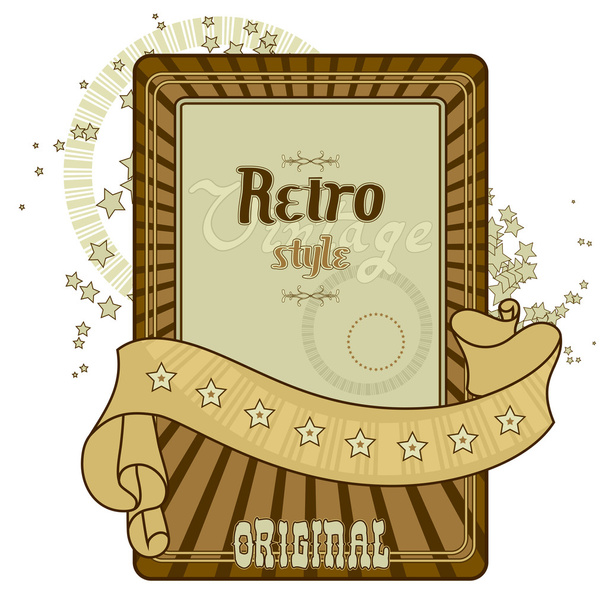 Retro label - Vektor, kép