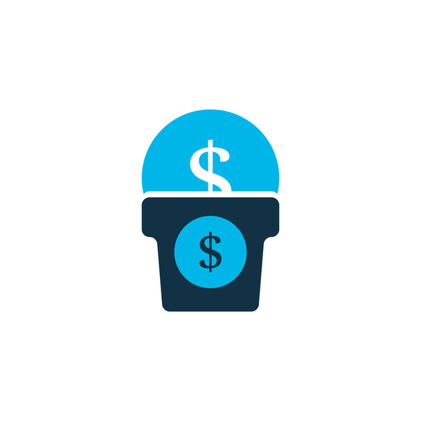 Money growth icon colored symbol. Premium quality isolated finance element in trendy style. - Vector, Image