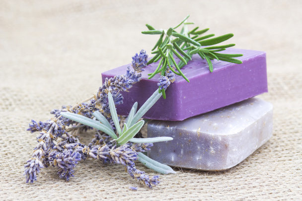 natural soap with herbs - Фото, изображение