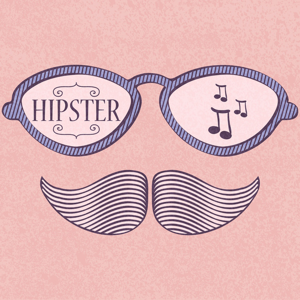 Decorative card hipster style design - Vector, Imagen