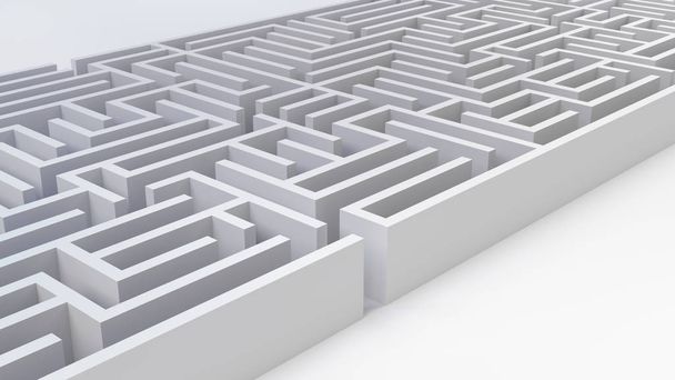 labirintus-labirintus üzleti kihívás probléma stratégia 3D-s illusztráció - Fotó, kép