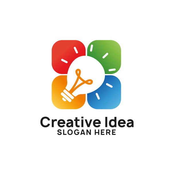 szablon projektu logo Creative idea. Żarówka wektor ikona symbolu wzory - Wektor, obraz