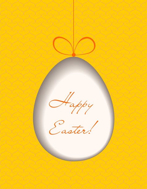 Easter egg cutted from orange paper - Вектор,изображение