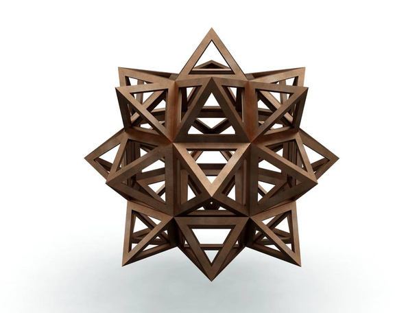 Icofiexaedron Apotetmimenon Cenon, Leonardo da Vinci, illustrazione per il libro Divina Proportione pagina 265. Modello 3D
 - Foto, immagini