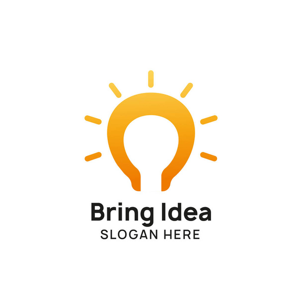 Šablona návrhu loga kreativní nápad. žárovka ikonu symbol design - Vektor, obrázek