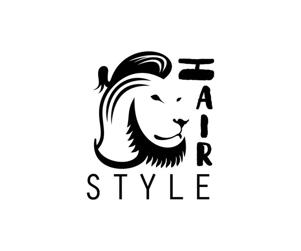 タイポグラフィ デザイン、髪型トップノット男とライオン印刷 t シャツ、アパレル、衣類 - ベクター画像