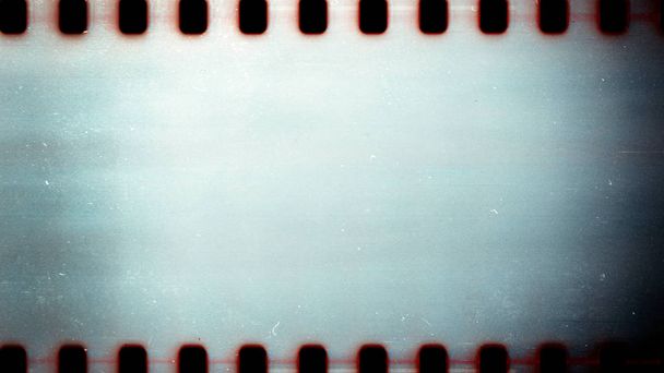 重い穀物ほこりや傷を持つ空白の粒状フィルム ストリップ テクスチャ背景 - 写真・画像