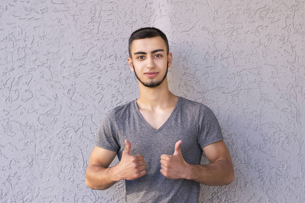 Man showing two thumbs up - Photo, Image