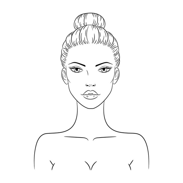 Vektorové ilustrace krásné nahé ženy - Vektor, obrázek