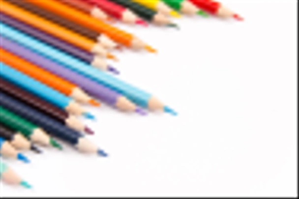 Kleurrijke potloden ingesteld, houten kleurpotloden geïsoleerd op een witte achtergrond, kopie ruimte - Foto, afbeelding