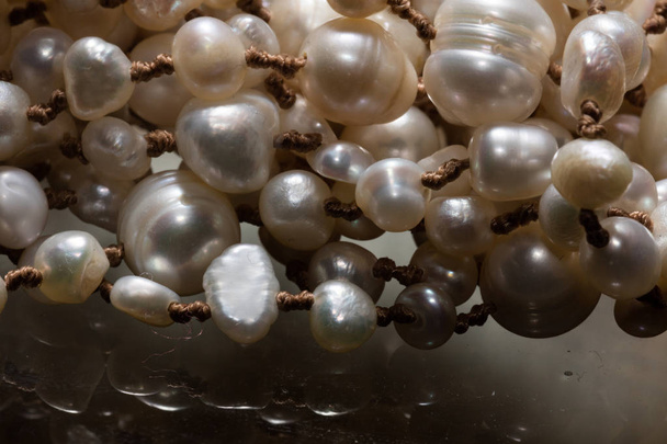 Modèle de perles blanches. Macro. Orizontal fond d'écran backround
 - Photo, image
