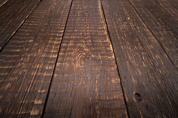 Old wooden plank background with selective focus.  - Foto, afbeelding